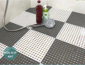 Baldosas de PVC entrelazadas de 11.8" x 11.8" con orificios de drenaje, tapete de PVC suave - Product Image 4