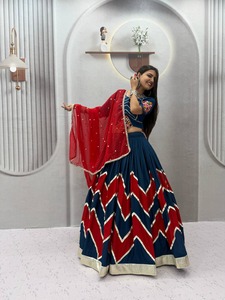 Indian Rion Elegant Cotton <b>Lehenga</b> Choli Set <b>Women</b>’s Fully Stitched Indian Ethnic Wedding Party Festive Wear For Wedding - Product Image 6