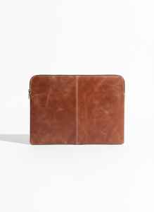 Housse pour ordinateur portable en cuir de vachette véritable, grande capacité, faite à la main, vintage, de luxe, LHNS-0008 - Product Image 5