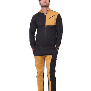 Unisex Color Blocking Tracksuit Full Length Sleeve Drawstring Closure Hooded Collar Casual Breathable Polyester Cotton Regular - Product Image 4