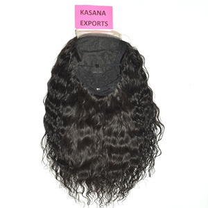 Perruque transparente en dentelle complète, cheveux humains vierges indiens Remy, double épaisseur, extensions avec closure 4x4 - Product Image 3