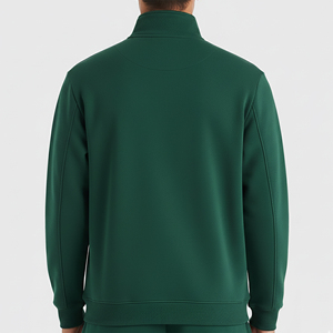 Prix de gros – Sweat-shirt homme 100 % coton, uni, couleur unie, hiver, demi-zip, avec appliqué brodé - Product Image 2