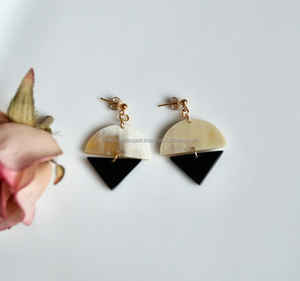 Pendientes de Aro de Cuerno de Búfalo Hechos a Mano de Primera Calidad para Mujer, Joyería de Moda, Chapados en Plata Antigua, Personalizados, Falak World - Product Image 2