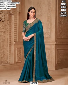 Noor Elegance Winter Party Traditional Wrinkle Free <b>Saree</b> - Product Image 5