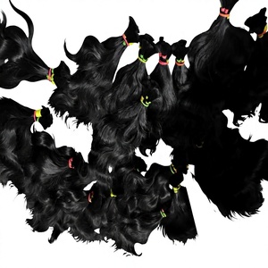Cheveux vierges naturels indiens non traités, qualité Remy, ondulation italienne, pour tissage - Product Image 1