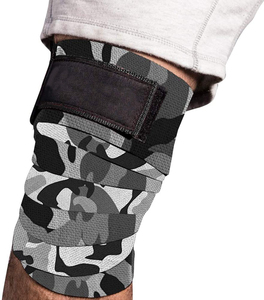 ที่รัดเข่าสำหรับฟิตเนสยกน้ำหนักผ้าพันเข่าสีพื้นระบายอากาศได้ดี - Product Image 6