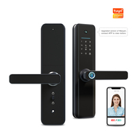 Cerradura Inteligente TTLock con Huella Dactilar, Contraseña, Tarjeta IC, Entrada sin Llave, para Puerta de Madera, Venta al por Mayor de Fábrica, Wi-Fi, para 4 Pilas AA