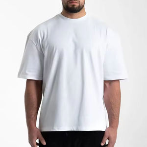 T-shirt Homme Streetwear Cropped Oversize Vintage en Coton Délavé Coupe Boxy Effet Usé - Product Image 1