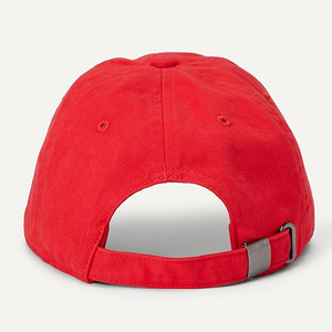 Gorra de Béisbol Roja de 6 Paneles, de Sarga de Algodón, Ajustada, Unisex, Informal, de Color Sólido, Talla Adulto 58-60CM - Product Image 3