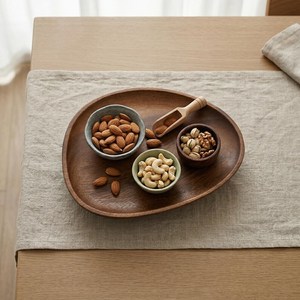 Handmade Wooden Food Serving <b>Platter</b> for Appetizer Cheese Fruit and Snacks - Product Image 4