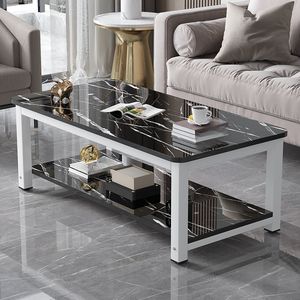 Mesa de Centro Rectangular de Madera Moderna y Minimalista para Sala de Estar, Compacta, Ecológica, con Almacenamiento Multicapa, Fácil de Limpiar - Product Image 2