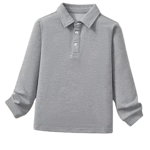 Boys' High School Polo Shirt Casual Basic Style 100% Cotton Jersey Fabric School Uniform Layering Piece low price Bangladesh - Product Image 1