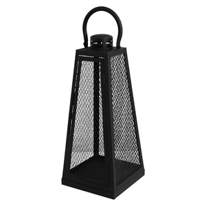 Vintage Style Candle <b>Lantern</b> <b>Black</b> Powder Coated Hanging Tabletop <b>Lantern</b> For Home Garden Wedding Party Garden Decoration - Product Image 2