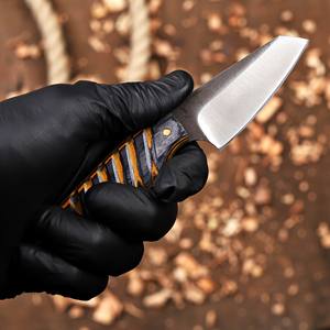 Couteau EDC industriel à lame fixe personnalisée Nordic Forge en acier 12c27, fourreau Pancake, 6 pouces, lame pleine en pied-de-mouton pour le dépecage - Product Image 4