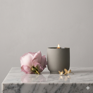 Recipiente de Cerámica Premium para Velas, Acabado Rústico, Resistente al Calor, Pared Gruesa, Duradero, Decoración de Hogar de Lujo, Elegante Portavelas Individual - Product Image 3