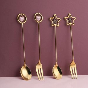 Ensemble de couverts modernes en acier inoxydable, finition miroir, vaisselle de luxe, couverts argentés - Product Image 3