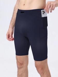 Pantalones Cortos de Compresión Elásticos para Hombre, al por Mayor, Personalizados, Cintura Elástica, Bolsillos Laterales, Impermeables, de Secado Rápido, para Correr al Aire Libre - Product Image 3
