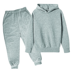 Conjunto de chándal infantil de 2 piezas personalizable al por mayor Sudadera con capucha Pantalones deportivos ropa infantil - Product Image 4