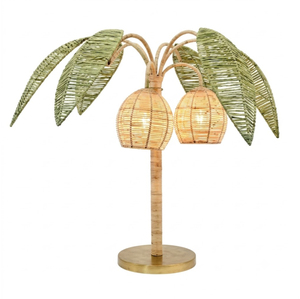 Lámpara de Mesa de Ratán Tejida a Mano, Estilo Vintage, con Base de Palmera, para Decoración del Hogar, Hotel, Estilo Tropical del Sudeste Asiático - Product Image 6