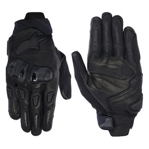 Full Finger Racing Gloves Black PU Non Slip Breathable <b>Hook</b> And Loop Closure <b>Outdoor</b> Male Motocross - Product Image 5