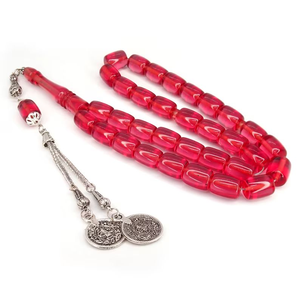 Rosario tasbih musulmán de resina, ecológico, religioso, hecho a mano. - Product Image 6