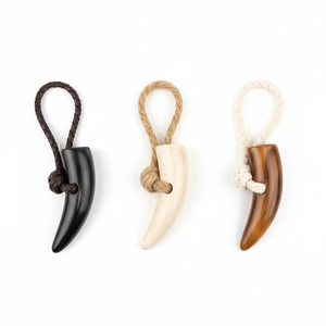 Botones de cuerno de búfalo hechos a mano, ecológicos, pulidos, ovalados, rústicos, artesanía natural, decoración del hogar, botones de presión, negro, marrón, beige - Product Image 2