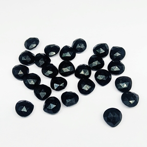 Natural Black Onyx Faceted Heart Carved Gemstone Briolette <b>Beads</b> 10MM Loose Onyx <b>Stone</b> <b>Beads</b> For Jewelry Making Wholesale Bulk - Product Image 3