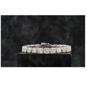 Bracelet gourmette de luxe en diamant de laboratoire VVS, taille brillant rond, chaîne hip-hop haut de gamme, bijoux raffinés - Product Image 2