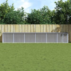 Jaula Grande y Resistente para Pollos, Fabricada en Acero Galvanizado Color Gris Claro - Product Image 1