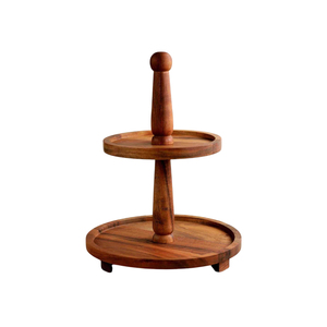 Rustic 3-Tier Wooden Cake Stand & Farmhouse Tiered Serving Tray Handmade Solid Wood Cupcake Display Stand For Weddings Birthday - Product Image 6