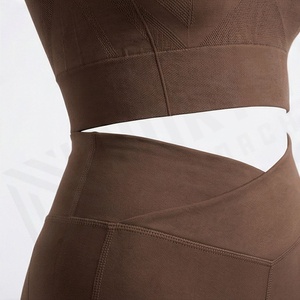 Ensemble de yoga pour femmes, tenue de sport, soutien-gorge de sport, leggings, pantalon, vêtements de fitness, design personnalisé, vêtements de sport athlétiques, haut - Product Image 5