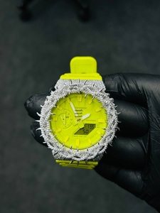 High Quality Iced <b>Watch</b> <b>Case</b> Moissanite Diamond Spiked Frame Custom Shock Style Sports <b>Watch</b> - Product Image 6