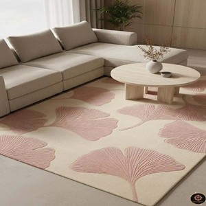 Alfombra de Hojas de Ginkgo, Hecha a Mano con Lana, Decoración Japonesa, Alfombra Zen para Dormitorio, Alfombra Botánica, Arte Inspirado en la Naturaleza, Sala de Estar Moderna y Orgánica - Product Image 3