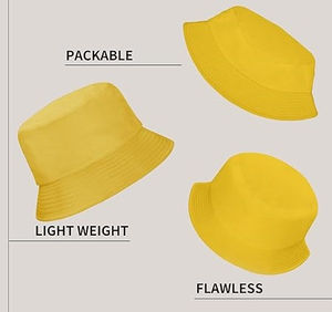 Chapeau de randonnée jaune pour l'extérieur, unisexe, avec logo personnalisé, casquette ronde respirante, vierge et simple - Product Image 5