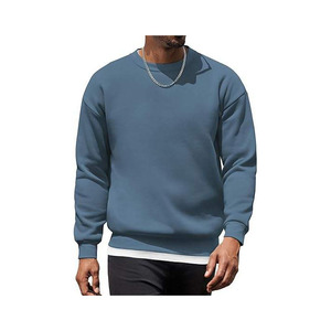 เสื้อสเวตเชิ้ตคอกลมแขนยาวผู้ชาย Vornex ผ้าฝ้ายเฟรนช์เทอร์รี่ สีพื้น สไตล์ลำลอง สำหรับฤดูใบไม้ร่วง ขายส่ง - Product Image 1