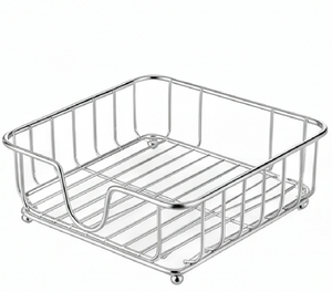 Porte-serviettes élégant en acier inoxydable avec finition argentée, parfait pour la vaisselle et la décoration de table à la maison. - Product Image 4