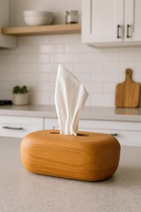 Porta pañuelos de madera rústica vintage hecho a mano, cubierta para servilletas de madera de mango hecha a mano, portaservilletas estilo granja, regalo único - Product Image 4