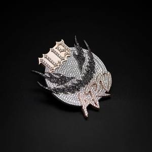 Colgante Redondo de Moissanita VVS, Pasa Prueba de Diamante, Corte Esmeralda, Cadena de Plata 925, Collar con Colgante - Product Image 2