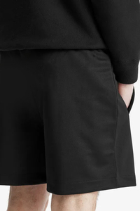 <b>Mens</b> Black <b>Elastic</b> <b>Waist</b> Casual <b>Shorts</b> <b>with</b> Lightweight Quick Dry Fabric Comfortable Relaxed Fit Functional Side Pockets - Product Image 2