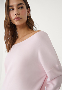Sudadera Oversize para Mujer, con Hombros Descubiertos, Manga Larga, Color Sólido, Tejido de Algodón Transpirable, Estilo Cuello Redondo, para Otoño - Product Image 3