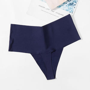 Braguitas de Control sin Costuras Azul Marino para Mujer, Soporte Medio, Tejido de Spandex y Nylon, sin Entrepierna, Lavables a Máquina - Product Image 2