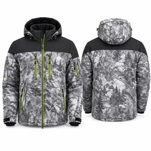 Veste softshell de chasse d'hiver pour homme, manches longues, imprimé camouflage, imperméable, vêtements d'extérieur - Product Image 1