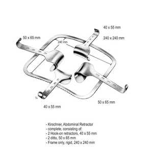 Ensemble de rétracteurs abdominaux Kirschner, manuel, réutilisable, en acier inoxydable de qualité supérieure, instrument chirurgical professionnel pour la chirurgie médicale - Product Image 2