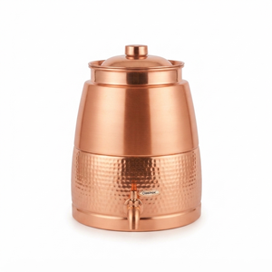 Distributeur d'eau artisanal en cuivre pur, urne à boissons en cuivre martelé avec couvercle et robinet, pour la maison, l'hôtel, le restaurant, fournisseur en gros, vente en gros B2B - Product Image 1