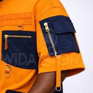 Camiseta Táctica de Moda Personalizada con Múltiples Bolsillos, Estilo Urbano, Oversize, para Hombre, Ropa Táctica OEM - Product Image 6