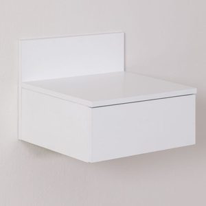 Modern Wall Mounted Nightstand <b>Bedside</b> <b>Table</b> White Floating End <b>Table</b> <b>Minimalist</b> Bedroom Furniture - Product Image 2