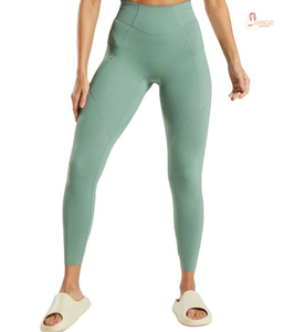 Seamless Knitted Scrunch Butt Casual Sports Leggings Women 100% Cotton Breathable High Waist <b>Tummy</b> <b>Control</b> Yoga Fitness Gym - Product Image 1