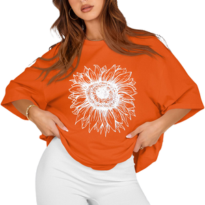 Camisetas de Mujer Elegantes y Holgadas, Tejido Ligero y Transpirable, Corte Regular, Estilo Urbano Informal para Verano - Product Image 4