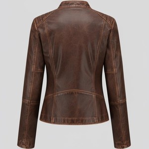 Veste d'hiver en peau de mouton véritable pour femmes, texture douce, écologique, coupe-vent, pour les tenues quotidiennes et le confort - Product Image 2