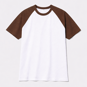 Camiseta de Manga Corta Raglán Extra Grande para Hombre, Diseño Personalizado, 100% Algodón, Tejido Grueso, Color Sólido, Lisa - Product Image 1